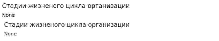 Стадии жизненого цикла организации