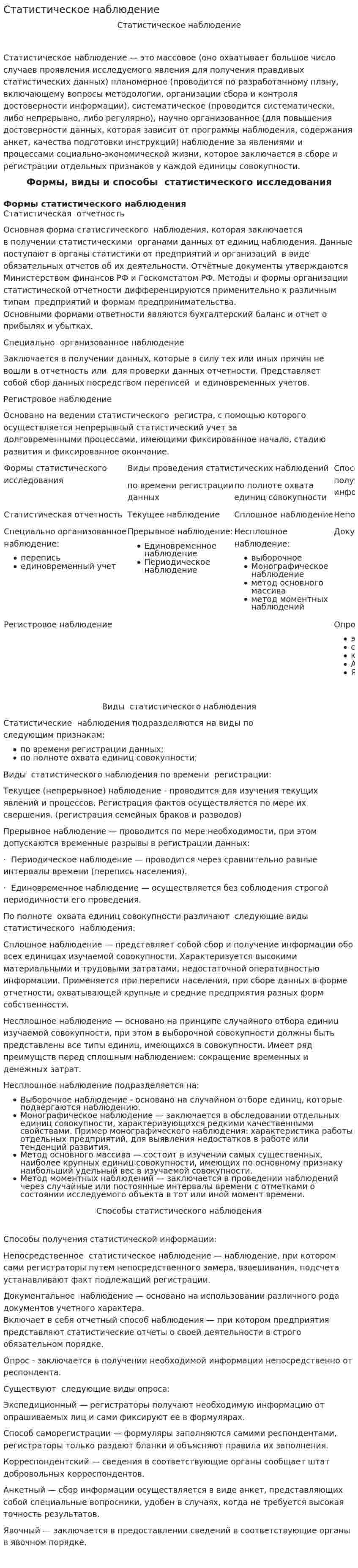 Статистическое наблюдение. 23