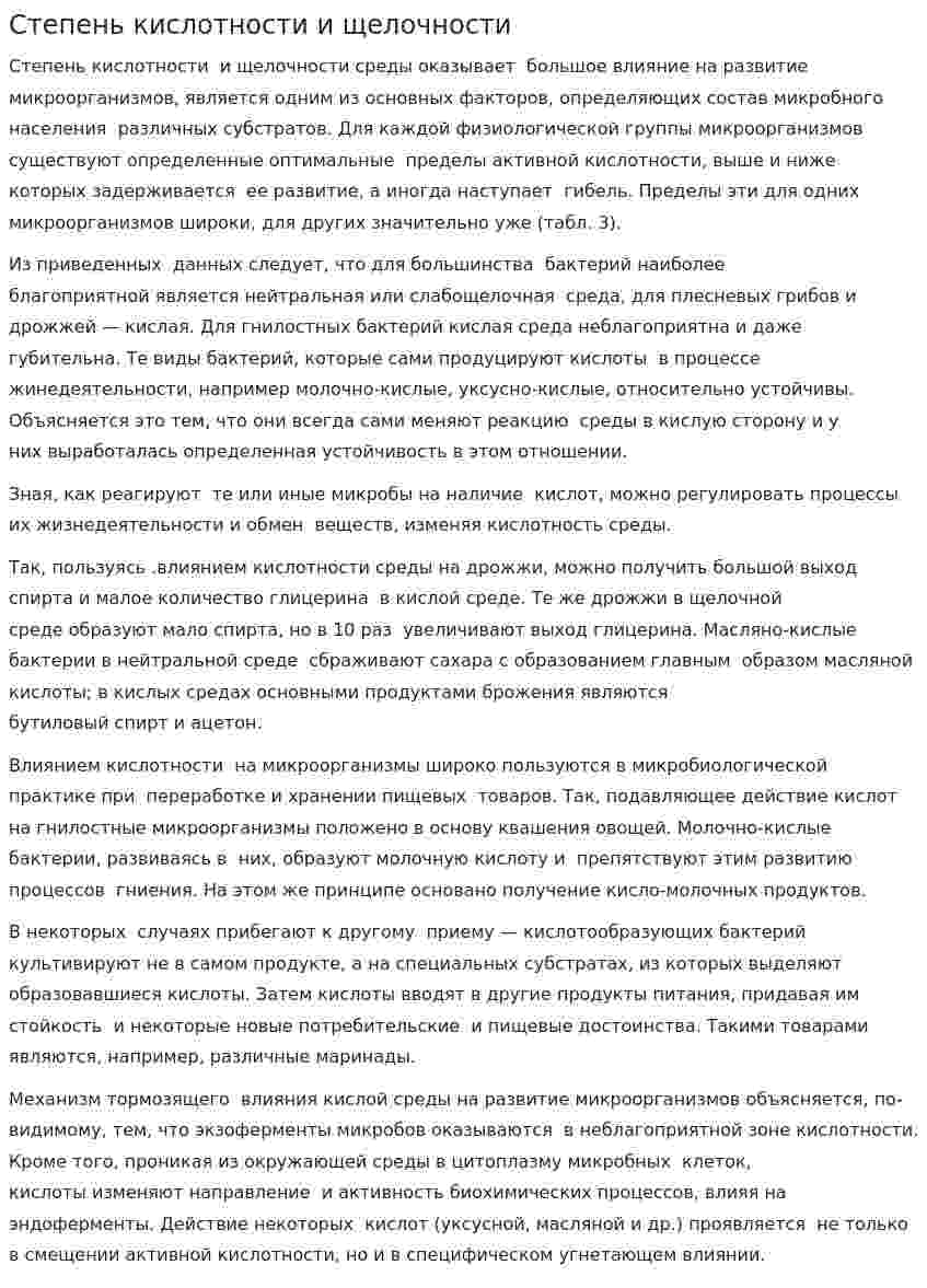 Степень кислотности и щелочности