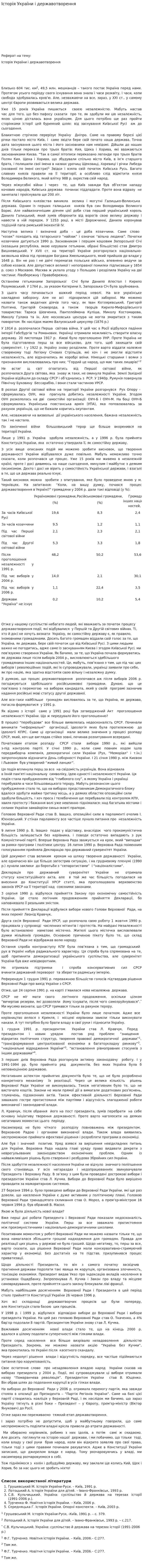 Історія України і державотворення