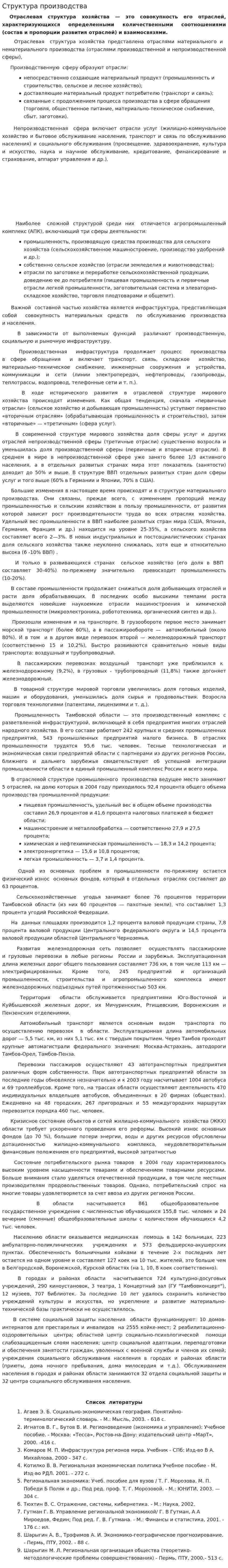 Структура производства