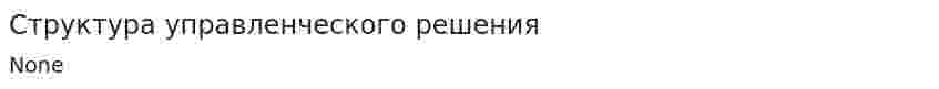 Структура управленческого решения
