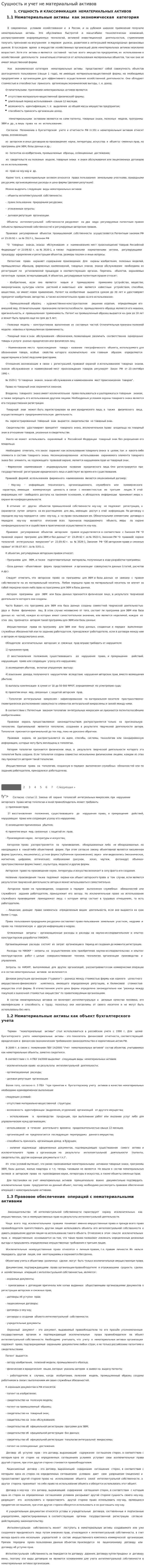 Сущность и учет не материальный активов