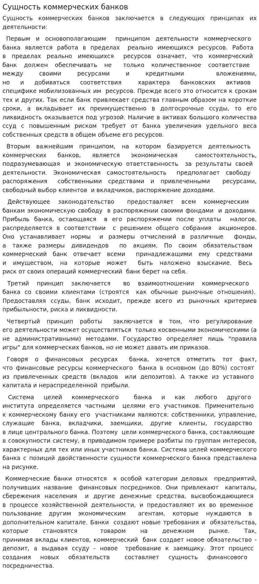 Сущность коммерческих банков