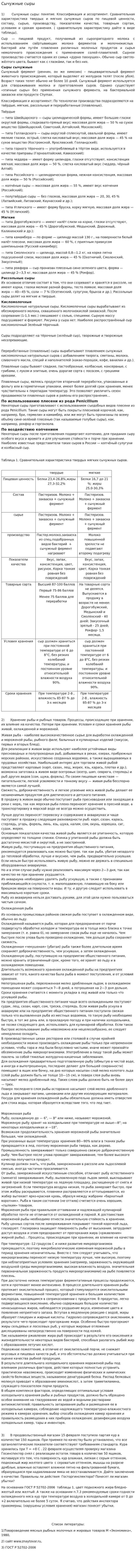 Сычужные сыры