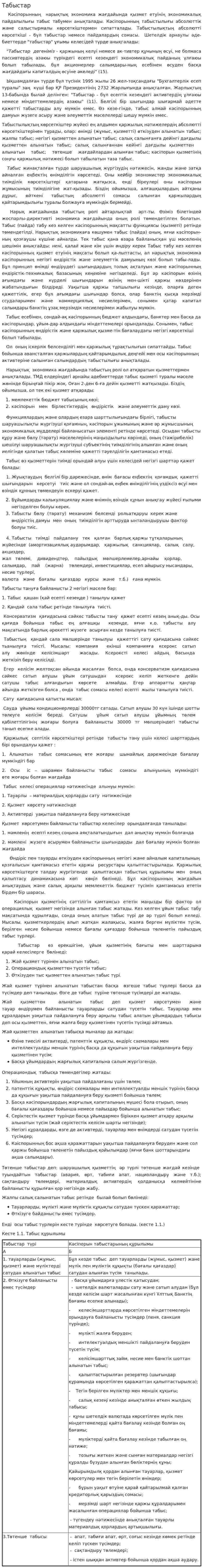 Табыстар. 2