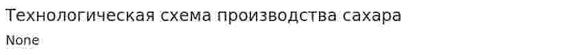 Технологическая схема производства сахара