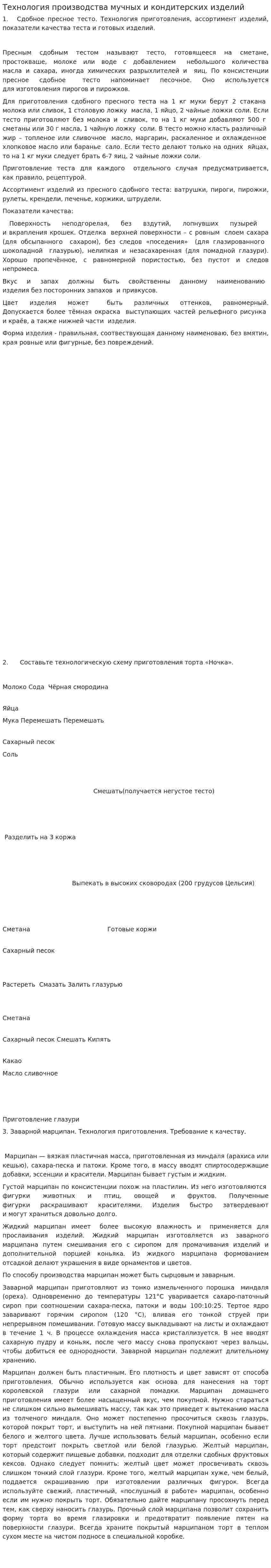 Технология производства мучных и кондитерских изделий