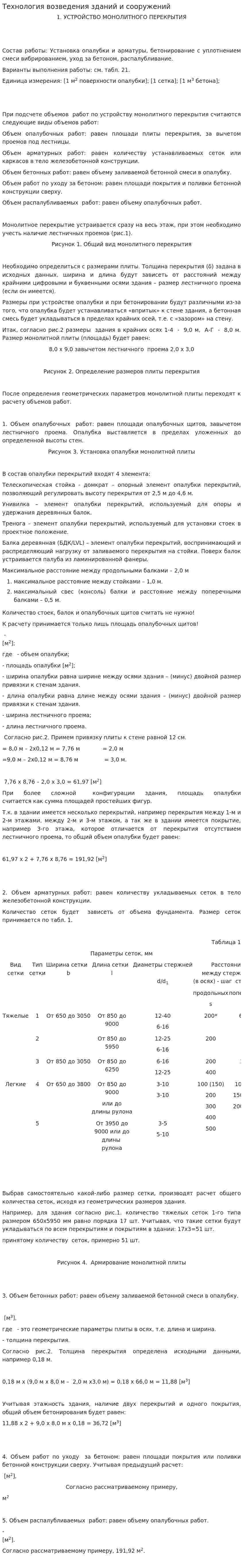 Технология возведения зданий и сооружений. 2