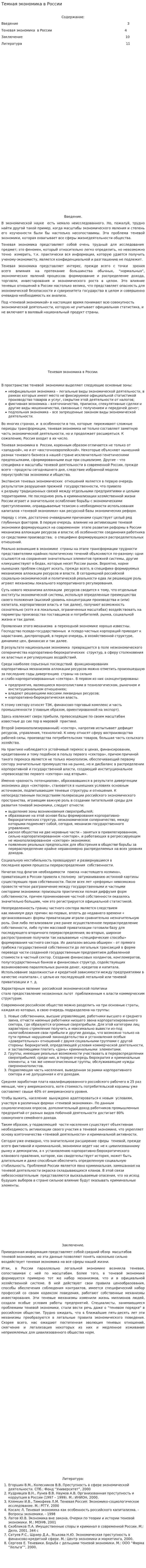 Темная экономика в России