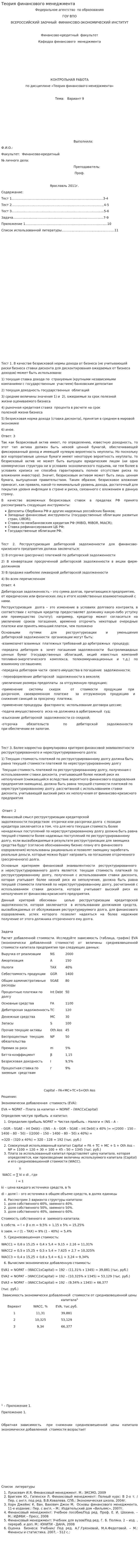 Теория финансового менеджмента. 5