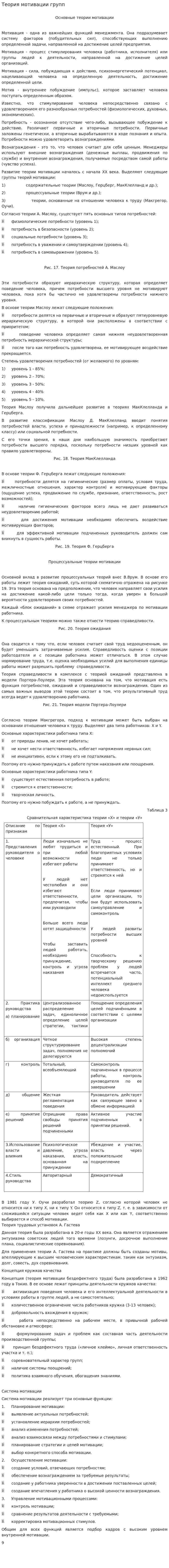 Теория мотивации групп