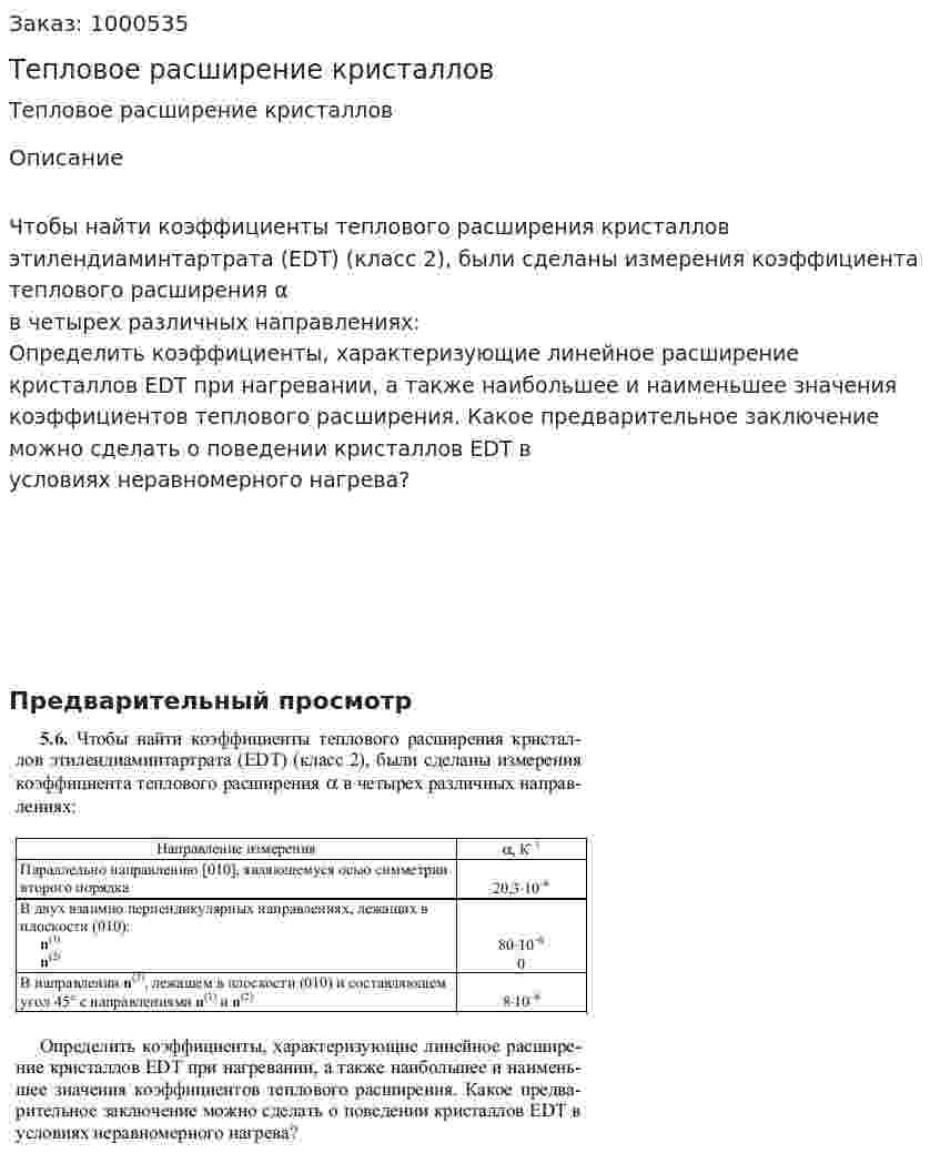Тепловое расширение кристаллов 