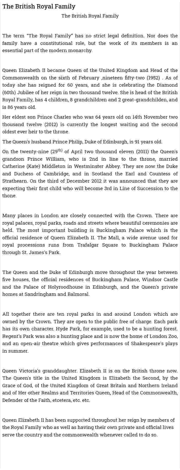 The British Royal Family