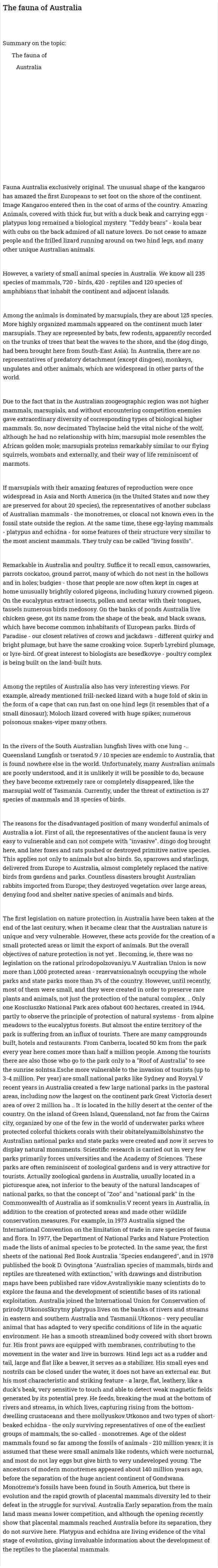 The fauna of Australia