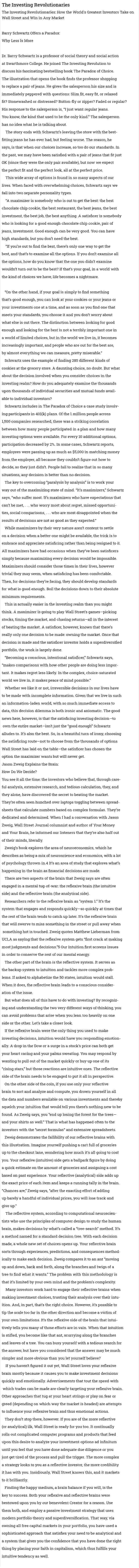 The Investing Revolutionaries
