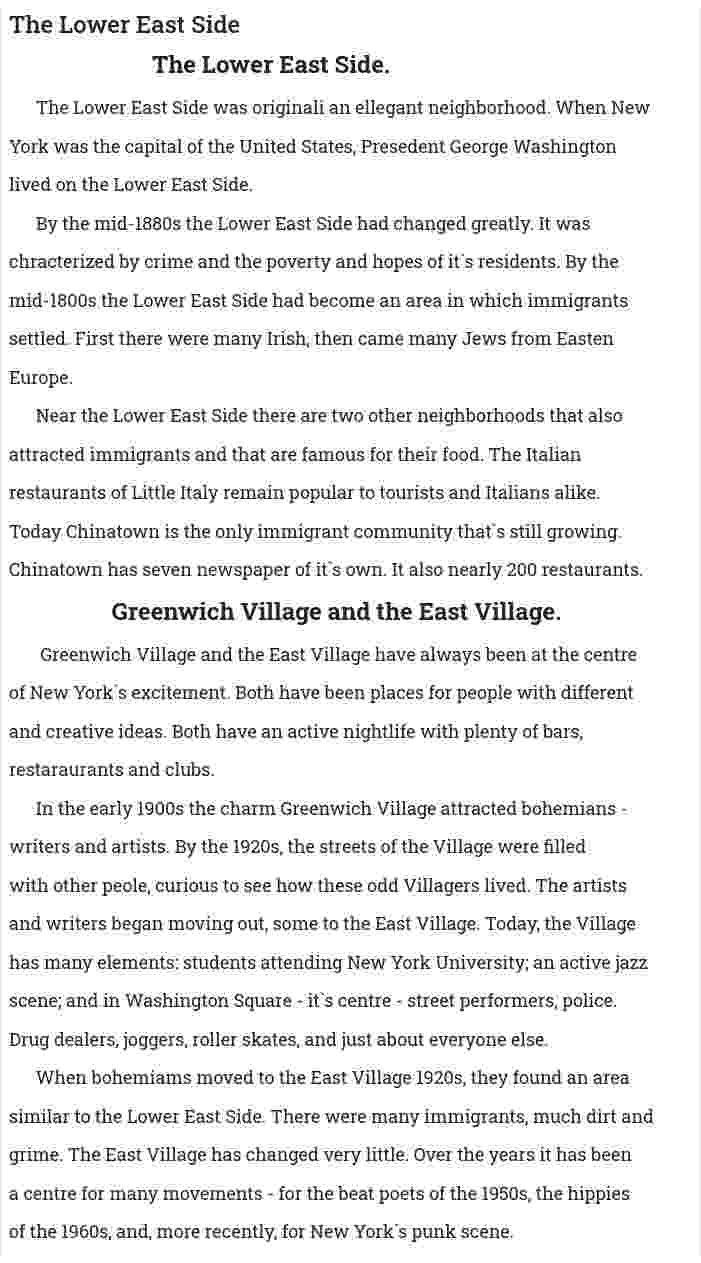 The Lower East Side