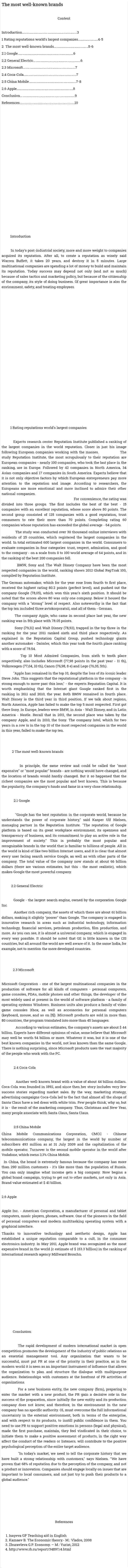 The most well-known brands