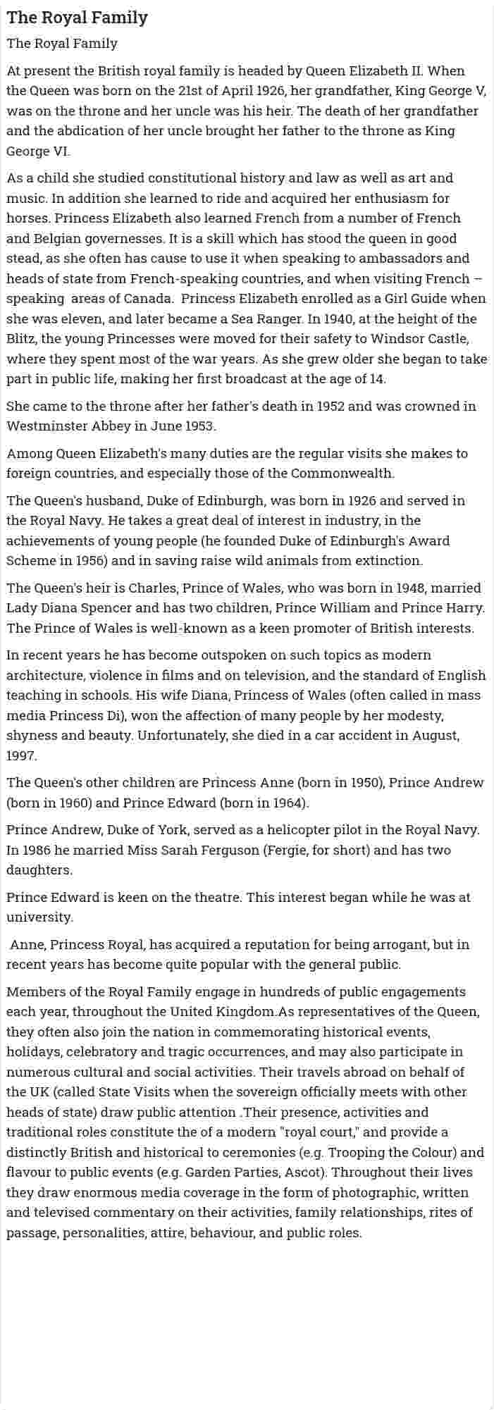 The Royal Family. 2