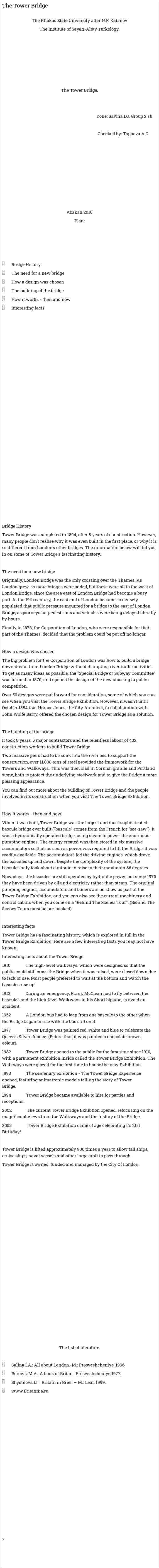 The Tower Bridge