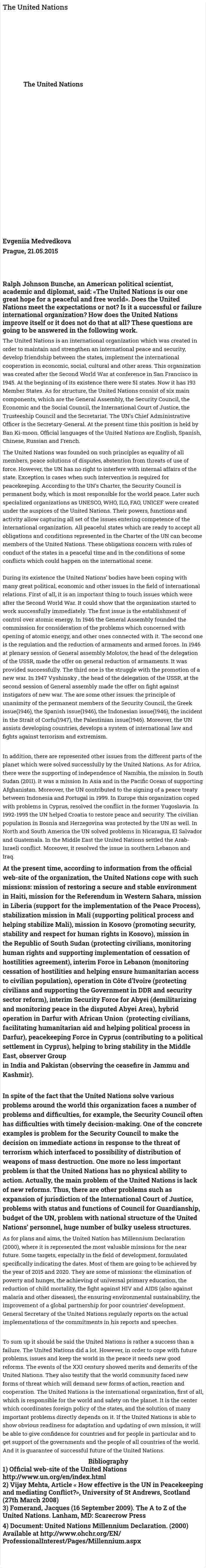 The United Nations