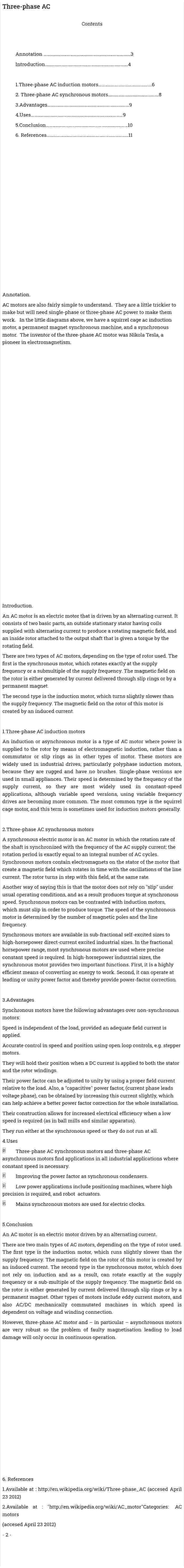Three-phase AC
