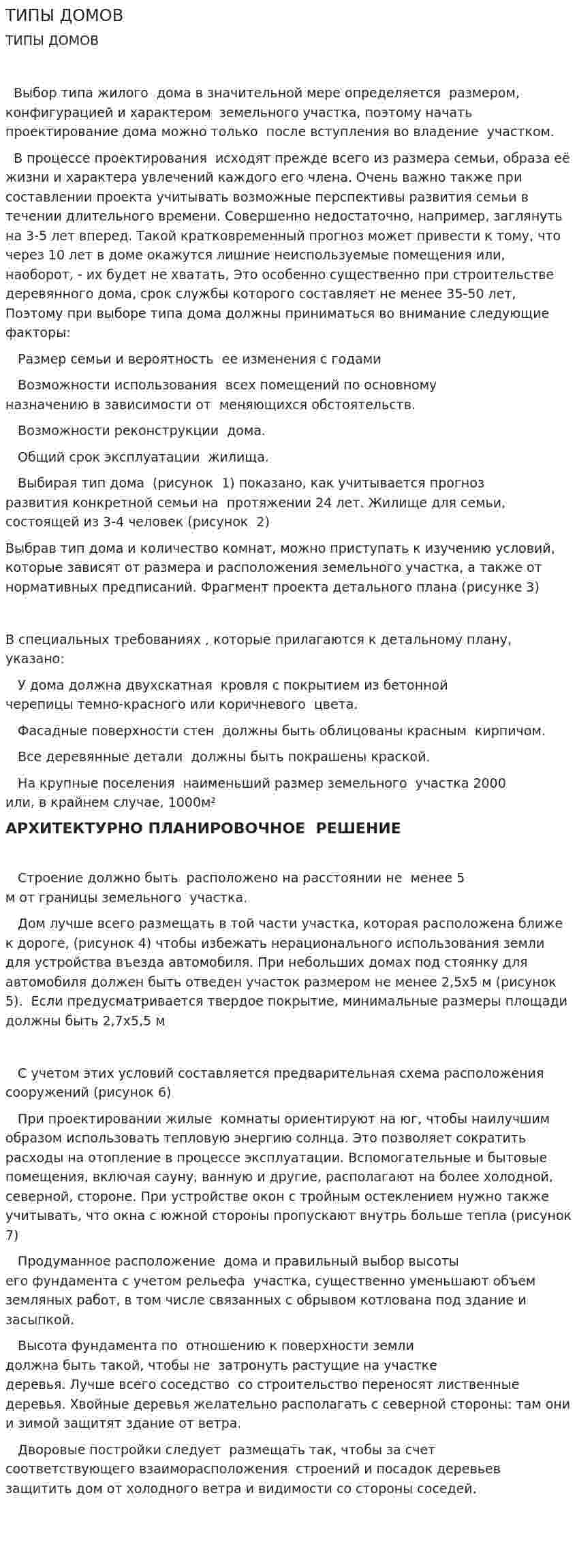 ТИПЫ ДОМОВ