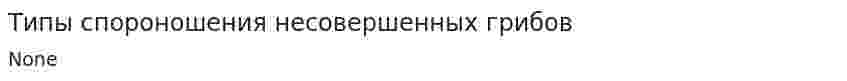 Типы спороношения несовершенных грибов. 2