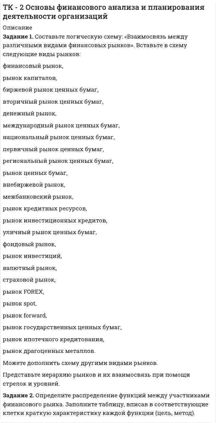




Описание


Здравствуй, друг! Если нужны ещё контрольные работы или ответы на тесты, пиши в личку. Все контрольные были проверены преподавателями и оценены на положительную оценку в название файла указан процент, НЕ ЗАБУДЬ ОБЯЗАТЕЛЬНО % УДАЛИТЬ ПРИ ЗАГРУЗКЕ ФАЙЛА НА ПОРТАЛ




Оглавление


Задания к теме 4.
Задание 1. Составьте письмо о проведении аудита и договор на оказания аудиторских услуг, исходя из следующих условий.
Краткая характеристика ОАО «Консул»:
– ОАО «Консул» ведет производственную деятельность и оказывает консультационные услуги;
– бухгалтерский учет централизован и ведется с применением системы «1С»;
– ОАО «Консул» имеет один филиал в Новосибирской области;
– выручка от реализации за 2011 г. составила 73 845 тыс. руб.;
– юридический адрес: 630087 г. Москва, ул. Северная, 10.
Телефон/факс (095) 346–59–03, 346–49–03. E-mail: micros@M. ru. Директор – М.И. Сидоров.
Сведения об аудиторской организации:
– ЗАО «Старт-аудит», ИНН 6754930841. Свидетельство о регистрации № 648028 выдано 05.09. 1998 г.;
– юридический адрес: 630087 г. Москва, пр. К. Маркса, д. 46. Телефон/факс (095) 344–45–46. Р/с № 34856209200004000561 в АКБ «МКБ-банк» г. Москва, к/с № 30101810000000000786,
БИК 045584734. Генеральный директор – Ю.Б. Иванов;
Задание 2. Основные показатели деятельности организации Х:
− балансовая прибыль – 200 000 руб.;
− выручка от продажи товаров (работ, услуг) (без НДС) – 1 000 000 руб.;
− валюта баланса – 100 000 000 руб.;
− собственный капитал – 50 000 руб.;
− общие затраты организации – 800 000 руб.
Для предстоящей проверки аудитор пришел к выводу, что приемлемый аудиторский риск будет составлять 5%, неотъемлемый аудиторский риск – 80 %, риск средств контроля – 20 %.
Необходимо определить риск необнаружения и единый показатель уровня существенности.



            
            
            Задание 1. Составьте логическую схему: «Взаимосвязь между различными видами финансовых рынков». Вставьте в схему следующие виды рынков:. 4Задание 1. Составьте логическую схему: «Взаимосвязь между различными видами финансовых рынков». Вставьте в схему следующие виды рынков: финансовый рынок, рынок капиталов, биржевой рынок ценных бумаг,Задание 1. Составьте логическую схему:«Взаимосвязь между различными видами финансовых рынков». Вставьте в схему следующие виды рынков: финансовый рынок, рынок капиталов, биржевой рынок ценных бумаг, вторичный рынок ценных бумаг, денежный рынок,Задание 1: Составьте общую блок-схему «Состав природного и общественного в развитии человека, факторов, влияющих на развитие личности: наследственность, среда, воспитание, активность личности».Задание 1. Составьте письмо о проведении аудита и договор на оказания аудиторских услуг, исходя из следующих условий. Краткая характеристика ОАО «Консул»: – ОАО «Консул» ведет производственную деятельность и оказывает консультационные услуги;Задание 1. Составьте письмо о проведении аудита и договор на оказания аудиторских услуг, исходя из следующих условий. Краткая характеристика ОАО «Консул»: – ОАО «Консул» ведет производственную деятельность и оказывает консультационные услуги; – бухгалтерский учет централизован и ведется с применением системы «1С»;Задание: 1.Составьте письмо-приглашение организационного комитета «Экспоцентр с предложением посетить международную специализированную выставку «Экономия материальных и топливно- энергетических ресурсов в строительстве и промышленности». Выставка проходит в павильоне выставочного комплекса на Красной Пресне.Задание 1. Составьте конспект урока математики по изучению одного из чисел первого десятка. Оформите разработку урока по структуре:Задание 1. Составьте конспект урока математики по изучению одного из чисел первого десятка. Оформите разработку урока по структуре: 1. Тема: 2. Класс: 3. УМК (авторы, название программы):Задание 1. Составьте конспект урока математики по изучению одного из чисел первого десятка. Оформите разработку урока по структуре:1. Тема:2. Класс:3. УМК (авторы, название программы):4. Цели:5. Оборудование:6. Ход урока:Задание 1. Составьте конспект урока математики по изучению одного из чисел первого десятка. Оформите разработку урока по структуре:1. Тема:2. Класс:3. УМК (авторы, название программы):4. Цели:5. Оборудование:6. Ход урока:. 2Задание 1. Составьте логическую схему: «Взаимосвязь между различными видами финансовых рынков». Вставьте в схему следующие виды рынков:Задание 1. Составьте логическую схему:«Взаимосвязь между различными видами финансовых рынков». Вставьте в схему следующие виды рынков:Задание 1. Составьте логическую схему: «Взаимосвязь между различными видами финансовых рынков». Вставьте в схему следующие виды рынков:. 2
