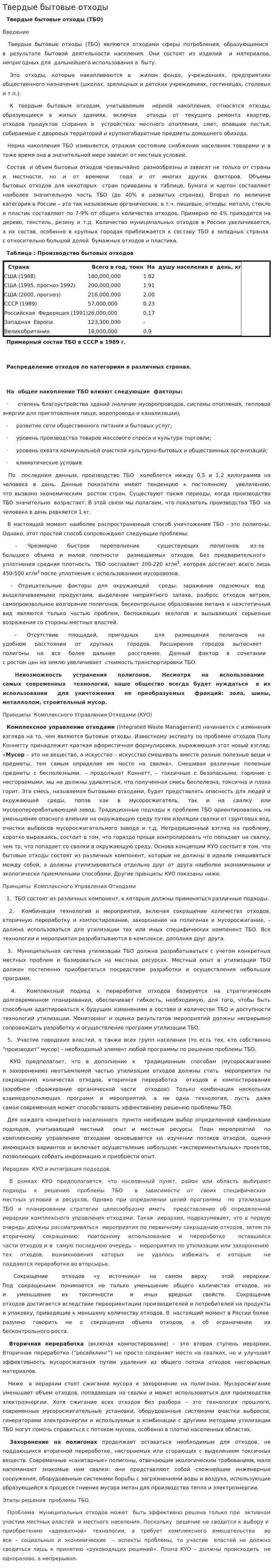 Твердые бытовые отходы. 4