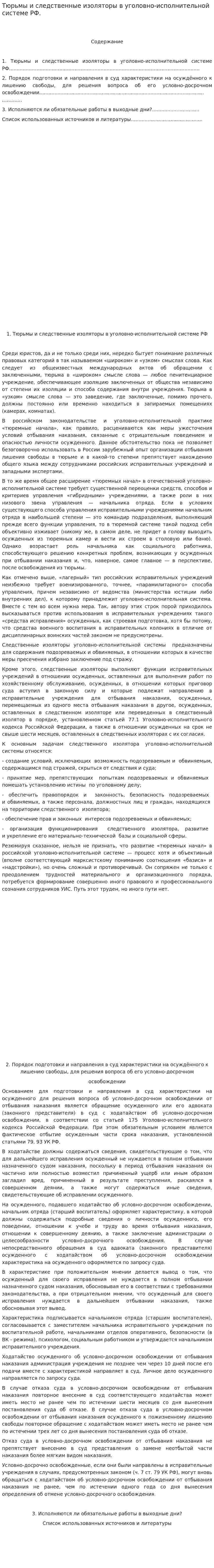 Тюрьмы и следственные изоляторы в уголовно-исполнительной системе РФ.