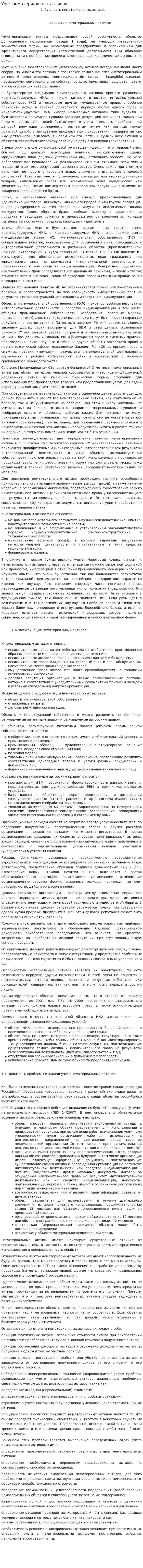 Учет нематериальных активов. 10