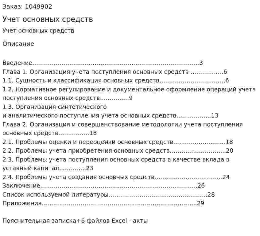 Учет основных средств (курсовая работа) 