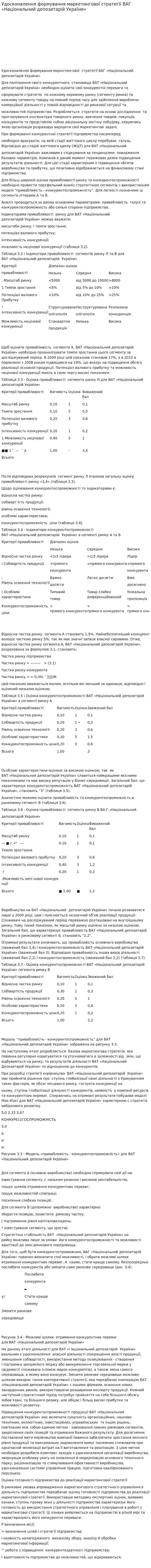 Удосконалення формування маркетингової стратегії ВАГ «Національний депозитарій України»