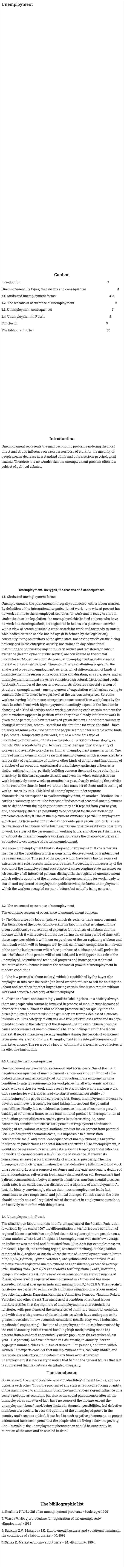 Unemployment