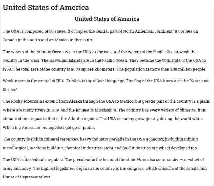 United States of America