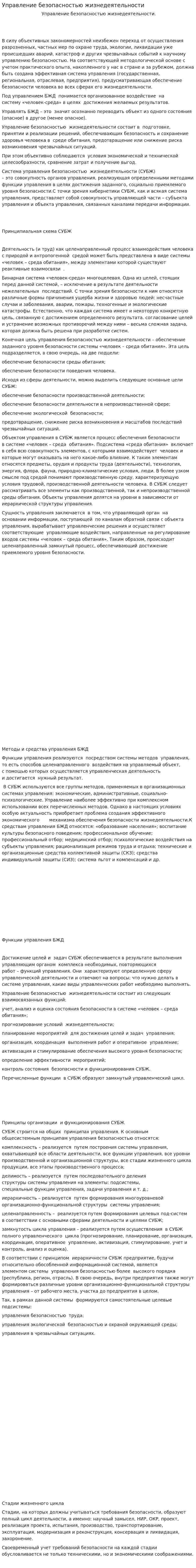 Управление безопасностью жизнедеятельности