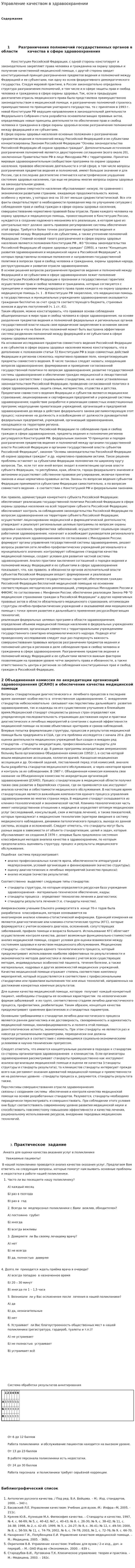 Управление качеством в здравоохранении