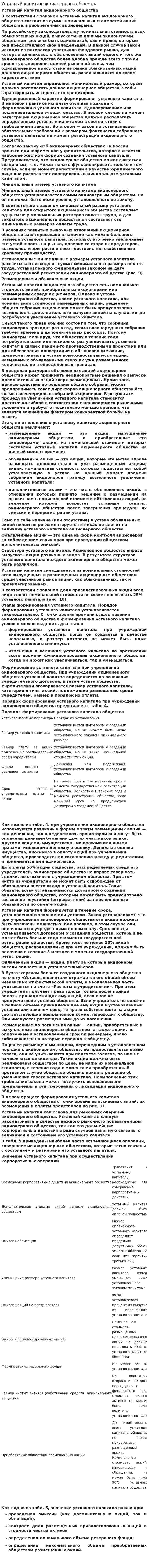 Уставный капитал акционерного общества. 2
