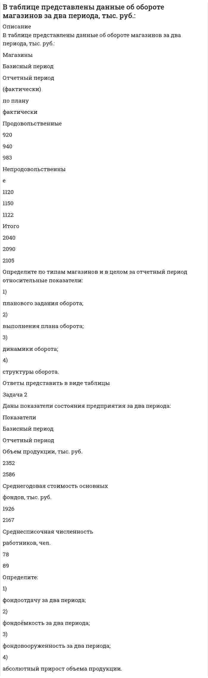 




Описание


Здравствуй, друг! Если нужны ещё работы, пиши в личку. Все контрольные были проверены преподавателями и оценены на положительную оценку в название файла указан процент, НЕ ЗАБУДЬ ОБЯЗАТЕЛЬНО % УДАЛИТЬ ПРИ ЗАГРУЗКЕ ФАЙЛА НА ПОРТАЛ




Оглавление


Тема 7. Аудит учета расчетных и кредитных операций
 
Задание
В феврале 2018 г. АО «Арго» заключило договор займа, на основании которого оно получило заем в размере 1 000 000 руб. сроком на 100 дней под 18% годовых. По условиям договора проценты организация АО «Арго» должна уплатить при возврате основной суммы долга.
В журнале хозяйственных операций отсутствуют соответствующие проводки. Произведите необходимые бухгалтерские записи.



            
            
            В таблице представлены данные об обороте магазинов за два периода, тыс. руб.:В таблице представлены данные об обороте магазинов за два периода, тыс. руб.: Магазины Базисный период Отчетный период (фактически) по плану фактически Продовольственные 920 940 983 Непродовольственны е 1120 1150 1122 Итого 2040 2090 2105 Определите по типам магазинов и в целом за отчетный период относительные показатели:В таблице представлены показатели, учитываемые при расчете ВВП в стране N.В таблице представлены показатели, учитываемые при расчете ВВП в стране N.В таблице представлены показатели, учитываемые при расчете ВВП в стране N. Чистый экспорт будет равен ден. едВ таблице приведены данные по денежным потокам по проектуВ таблице приведены следующие параметры системы управления запасами проекта:В таблице показаны спрос и предложение товара Х при разных уровнях цен (долл.):В таблице представлена динамика количества используемого ресурса (F) и объем выпуска (Q), а также предельный доход от продажи каждой единицы товара (МR), продаваемого на рынке совершенной конкуренции.В таблице представлена динамика количества используемого ресурса (F) и объем выпуска (Q), а также предельный доход от продажи каждой единицы товара (МR), продаваемого на рынке совершенной конкуренции. В таблице представлена динамика количества используемого ресурса (F) и объем выпуска (Q), а также цена товара (P)В таблице представлена динамика количества используемого ресурса (F), предельная факторная выручка (MRPF) и предельные издержки на ресурс… Количество часов используемого фактора производства в состоянии равновесия составитВ таблице представлена динамика количества используемого ресурса (F), предельная факторная выручка (MRPF) и предельные издержки на ресурс… Количество часов используемого фактора производства в состоянии равновесия составитВ таблице представлена динамика количества используемого ресурса (F), предельная факторная выручка (МRРF) и предельные издержки на ресурс (МCF), приобретаемый на рынке совершенной конкуренции.
