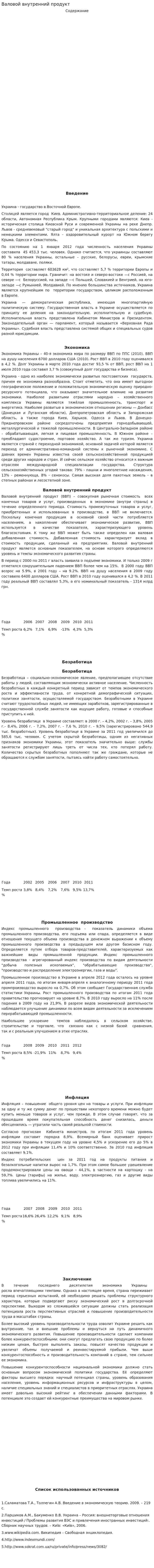 Валовой внутренний продукт