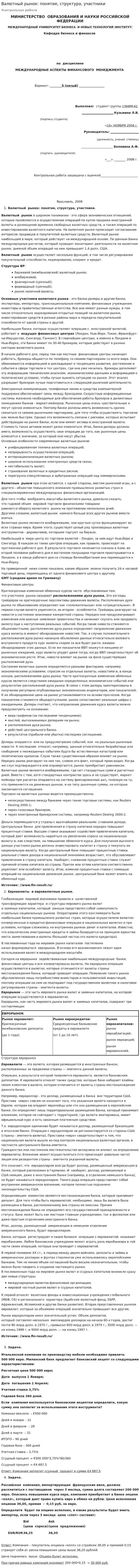 Валютный рынок: понятие, структура, участники