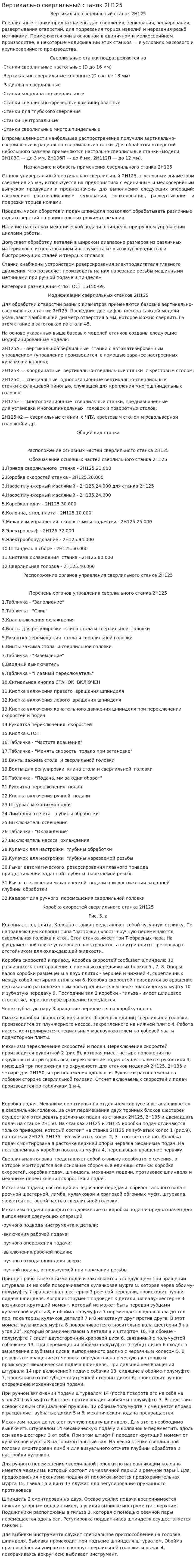 Вертикально сверлильный станок 2Н125