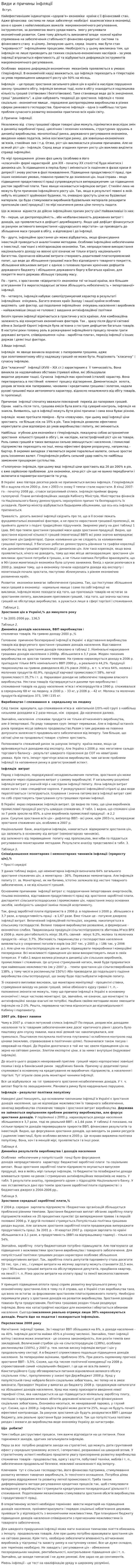 Види и причины інфляції