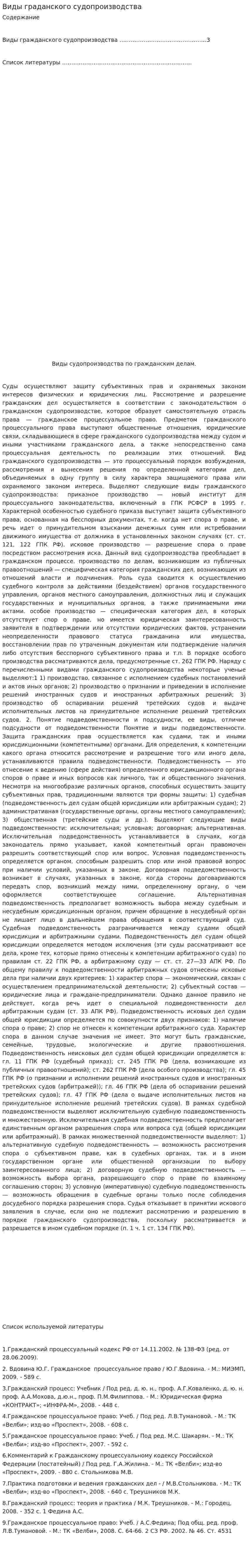 Виды граданского судопроизводства
