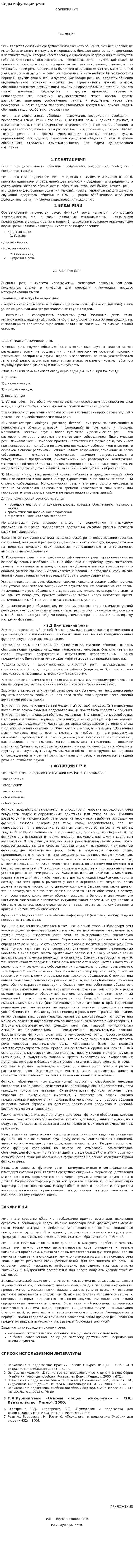 Виды и функции речи. 2