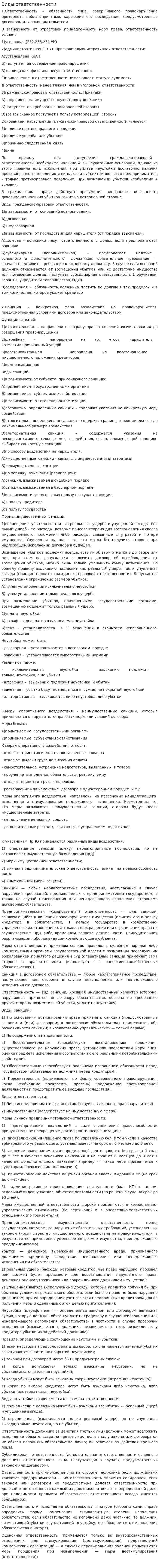 Виды ответственности