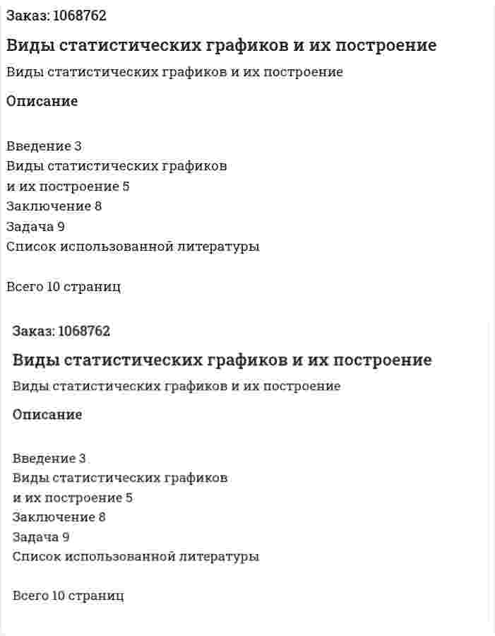 Виды статистических графиков и их построение (реферат) 
