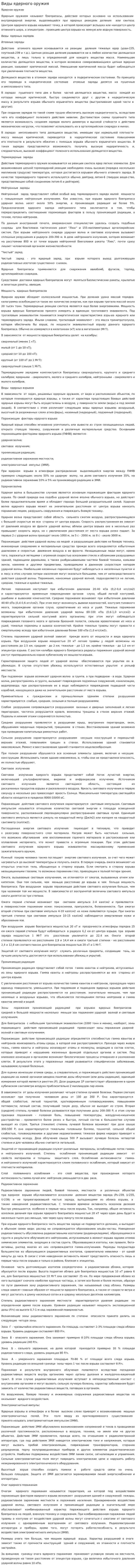 Виды ядерного оружия