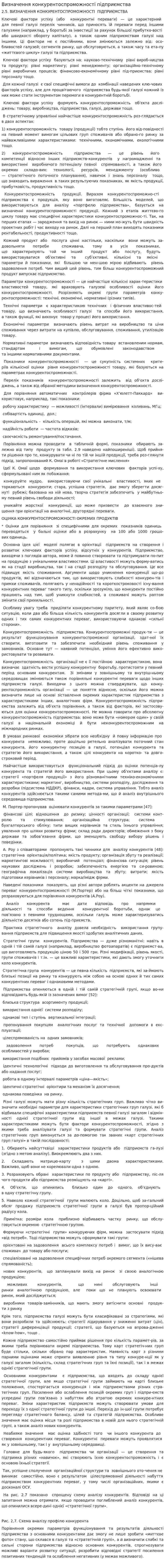 Визначення конкурентоспроможності підприємства